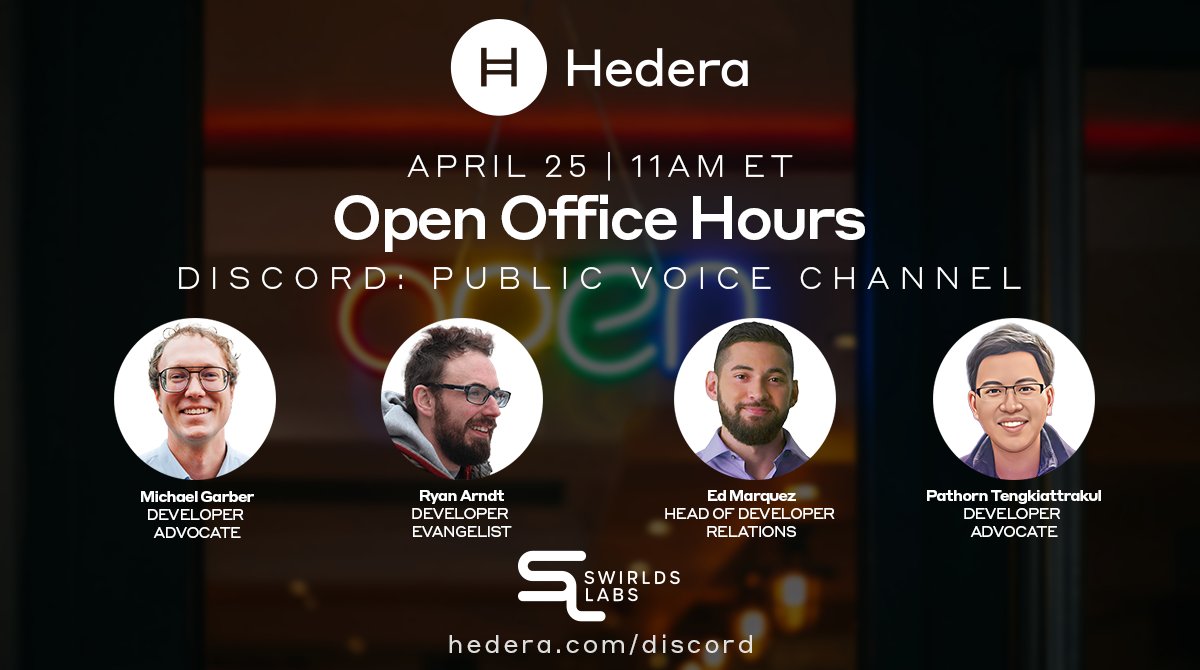 💻Join us for Developer Office hours - This Thursday, April 25th at 11:00am EDT💻 We will be hosting open office hours for developers via the Public voice channel on Discord 👇 discord.com/channels/37388… So if you have any tech issues, or have feedback related to SDKs or a…