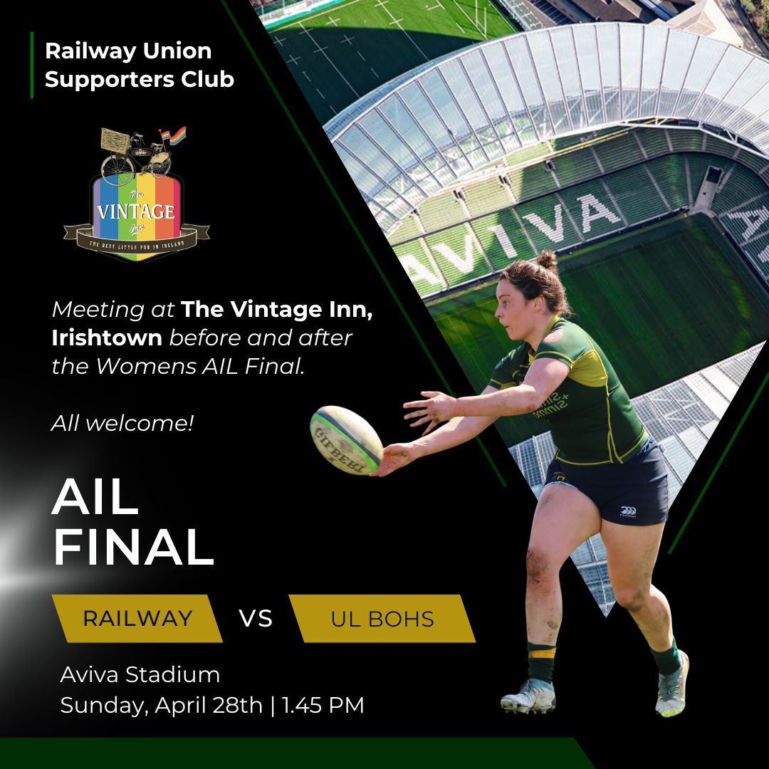 📢 Calling all Supporters 📢 Get down to the Vintage Inn pre and post match on Sunday for craic and drinks ! All welcome 🍻☕️ Only a short stroll from the Aviva 🏟 📍 The Vintage Inn, Irishtown @thevintagedublin