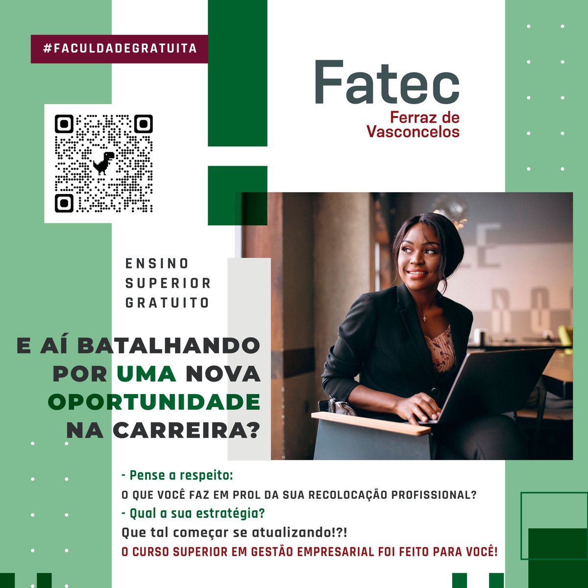 fatecferraz's tweet image. CURSO SUPERIOR EM GESTÃO EMPRESARIAL

INSCRIÇÕES ABERTAS - DO DIA 14 DE ABRIL ATÉ AS 15H DO DIA 07 DE JUNHO - PELO SITE VESTIBULARFATEC.COM.BR

Cursos Superiores Reconhecidos pelo #mec

#mulher #mulherempoderada #ferraz #ads #gpi #mulherempreendedora #vestibular #faculdade