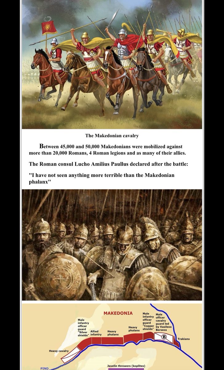 THE BATTLE AT THE RIVER PIND The Roman consul Lucho Amilius Paullus declared after the battle: ''I have not seen anything more terrible than the Makedonian phalanx'' makedonijaese.com/THE%20BATTLE%2…