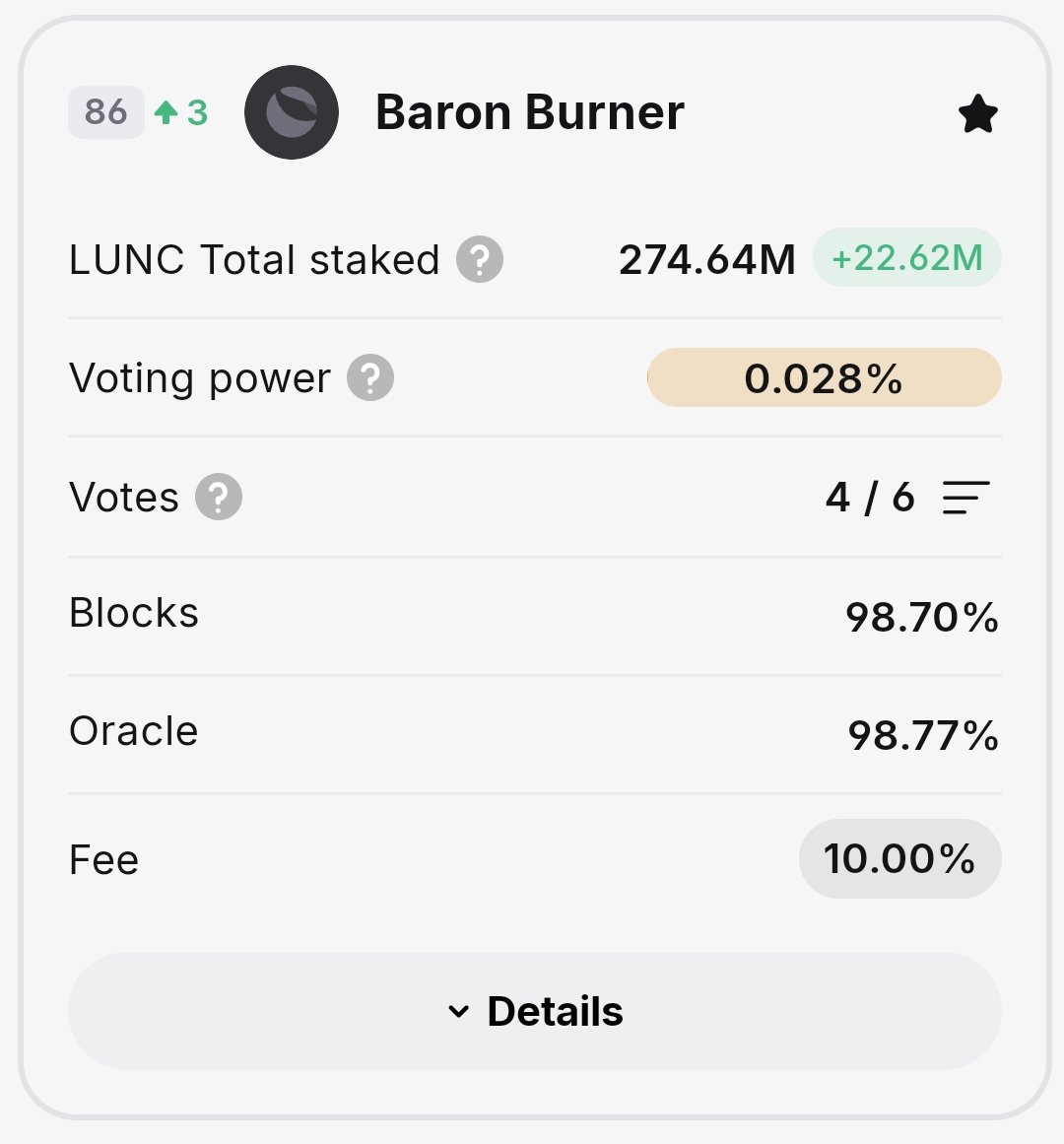 Appreciation post for all that delegate their #LUNC with me to help revive the #LunaClassic chain and MBA token✅

You're all the best and I promise together as we gain in numbers can really make a difference 🚀

Stake with us and lets make LUNC & #USTC a top 5 asset once again💪