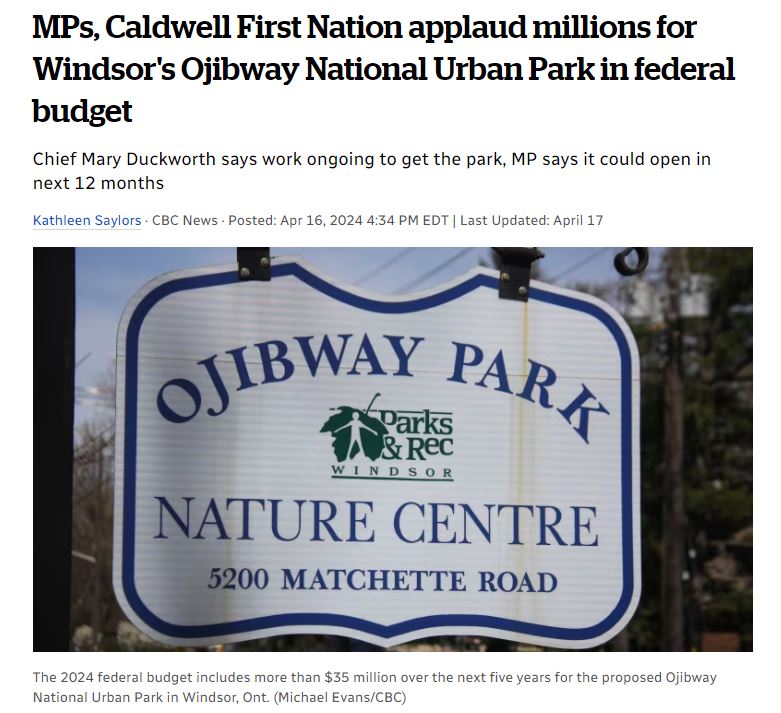 'Ojibway National Urban Park will be 2nd in Canada - 1st is Rouge National Urban Park in Scarborough - & the 1st expansion of the program from among 15 potential parks vying for funding.' Just think, #DougFord was planning to develop parts of the #Greenbelt beside Rouge National.