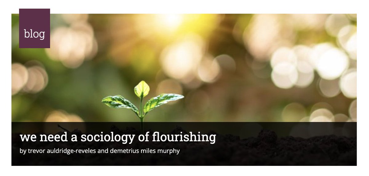 This week on the @contextsmag blog, @DMu_rph (@USC) & @TrevorAuldridge (@UCSantaBarbara) call for a sociology of *flourishing* 🌳 Read it here ➡️contexts.org/blog/sociology…