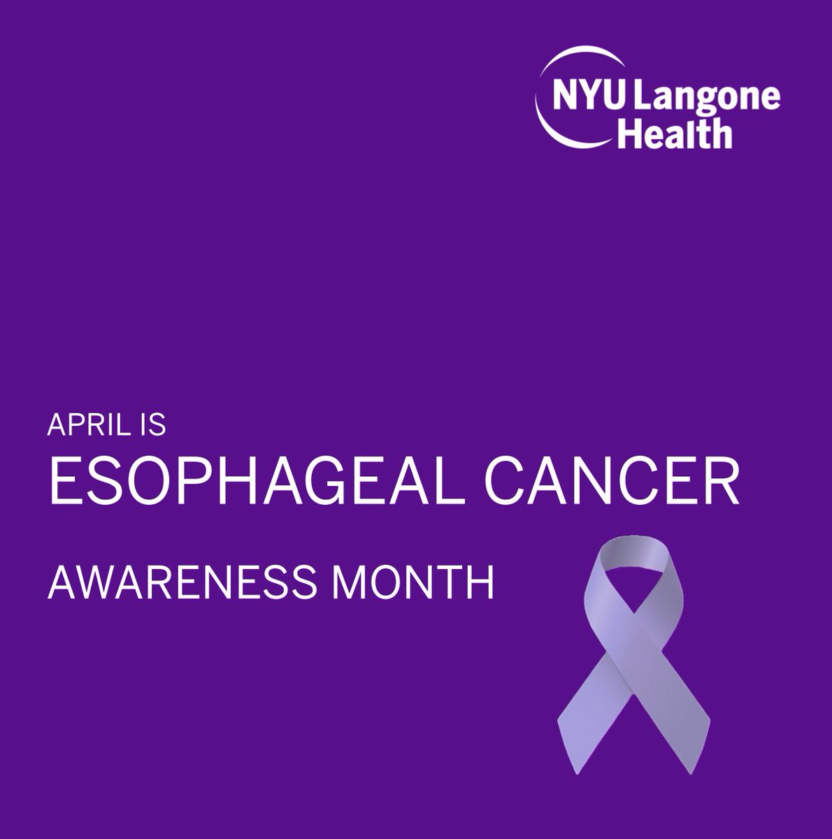 April is Esophageal Cancer Awareness Month. Did you know that early detection can save lives? Learn the signs and symptoms today. #EsophagealCancerAwareness #EarlyDetectionSavesLives