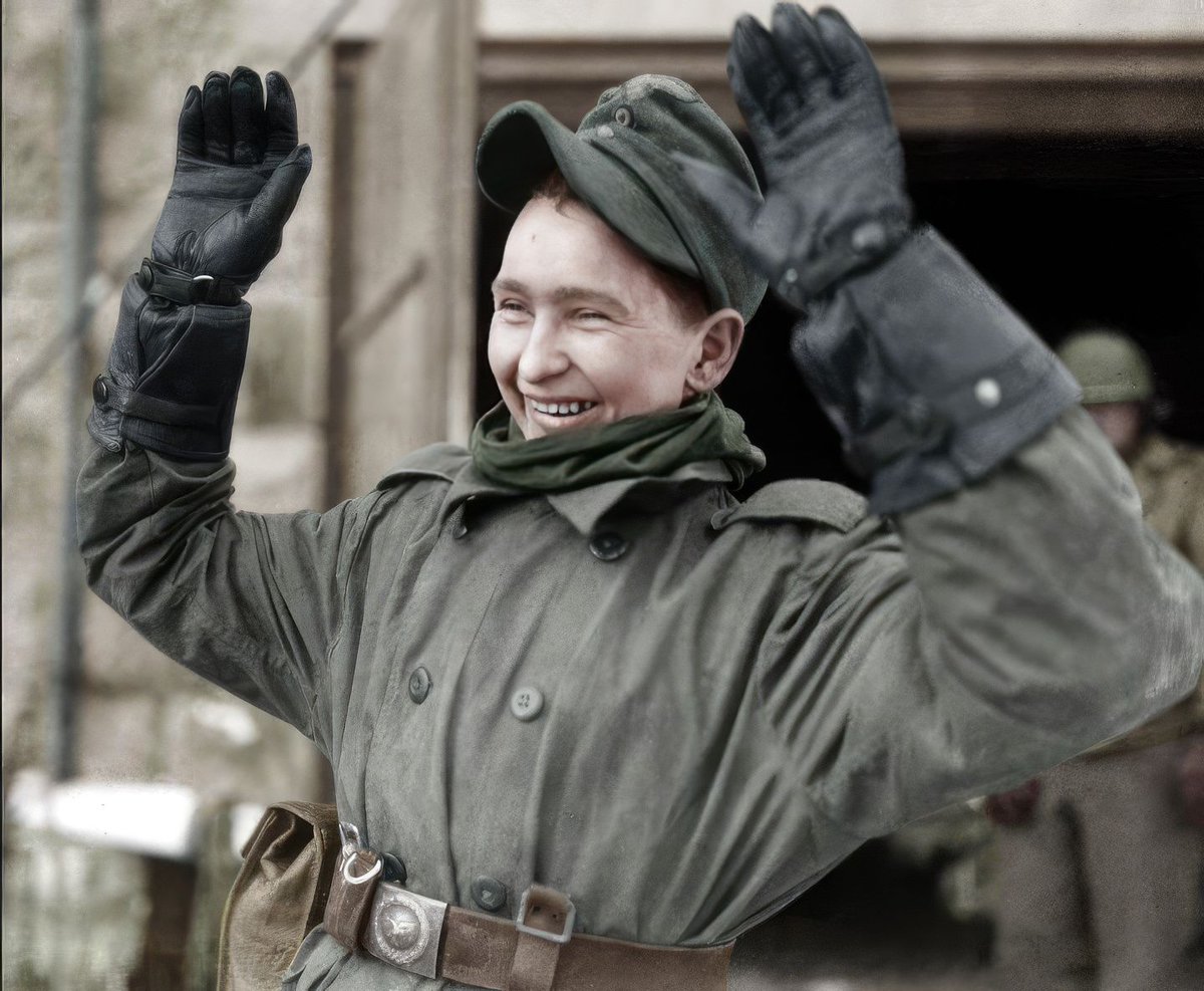 A German soldier captured by the 1st Infantry Division of the US in Belgium, 1945. 

#belgium #armylife #infantry #WWII