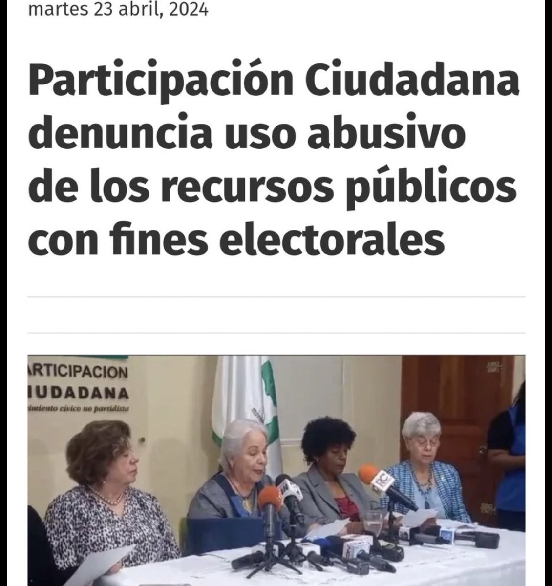 ¿Se les estarían virando los aliados al candidato reeleccionista, Luis Abinader. Participación ciudadana denuncia uso abusivo de los recursos públicos con fines electorales. 👇