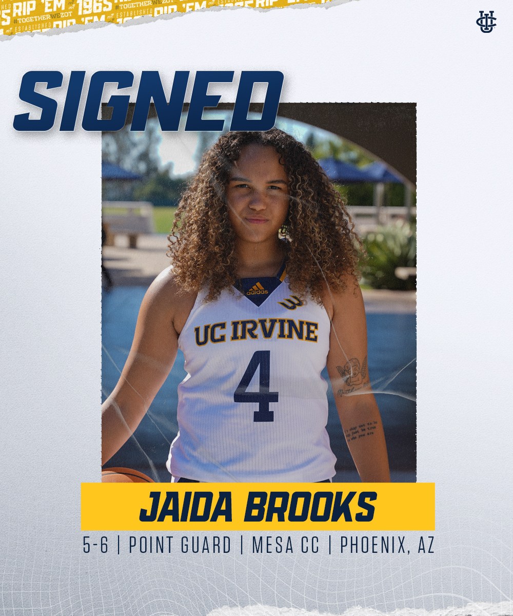 We are thrilled to welcome junior college All-American Jaida Brooks to the Anteater family! 🐜🍴 

📰 bit.ly/3UfAcRs

#TogetherWeZot