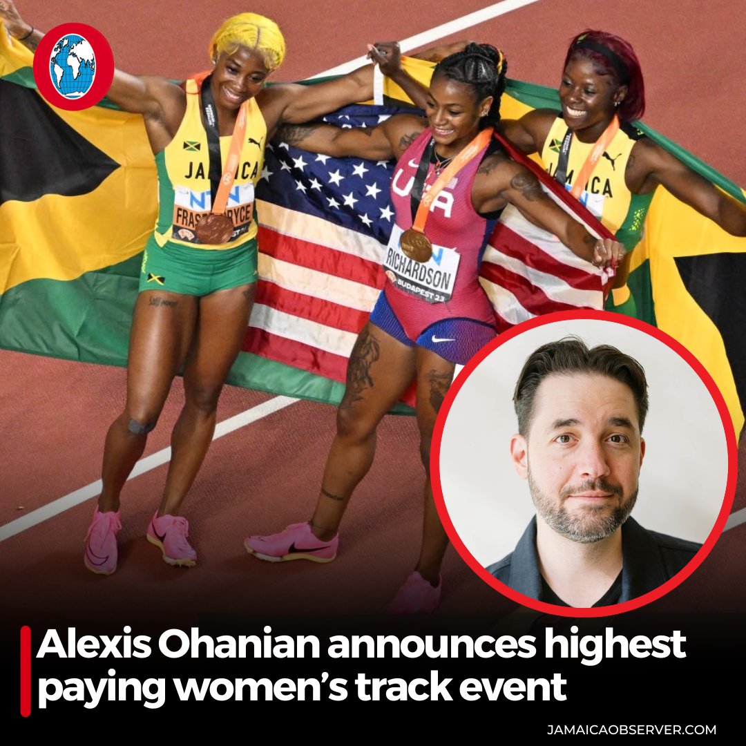 Alexis Ohanian, co-founder of Reddit and husband to Serena Williams, has announced a new invitational track event for the world’s top female sprinters which will offer the largest purse ever for female athletes. jamaicaobserver.com/2024/04/23/ale…