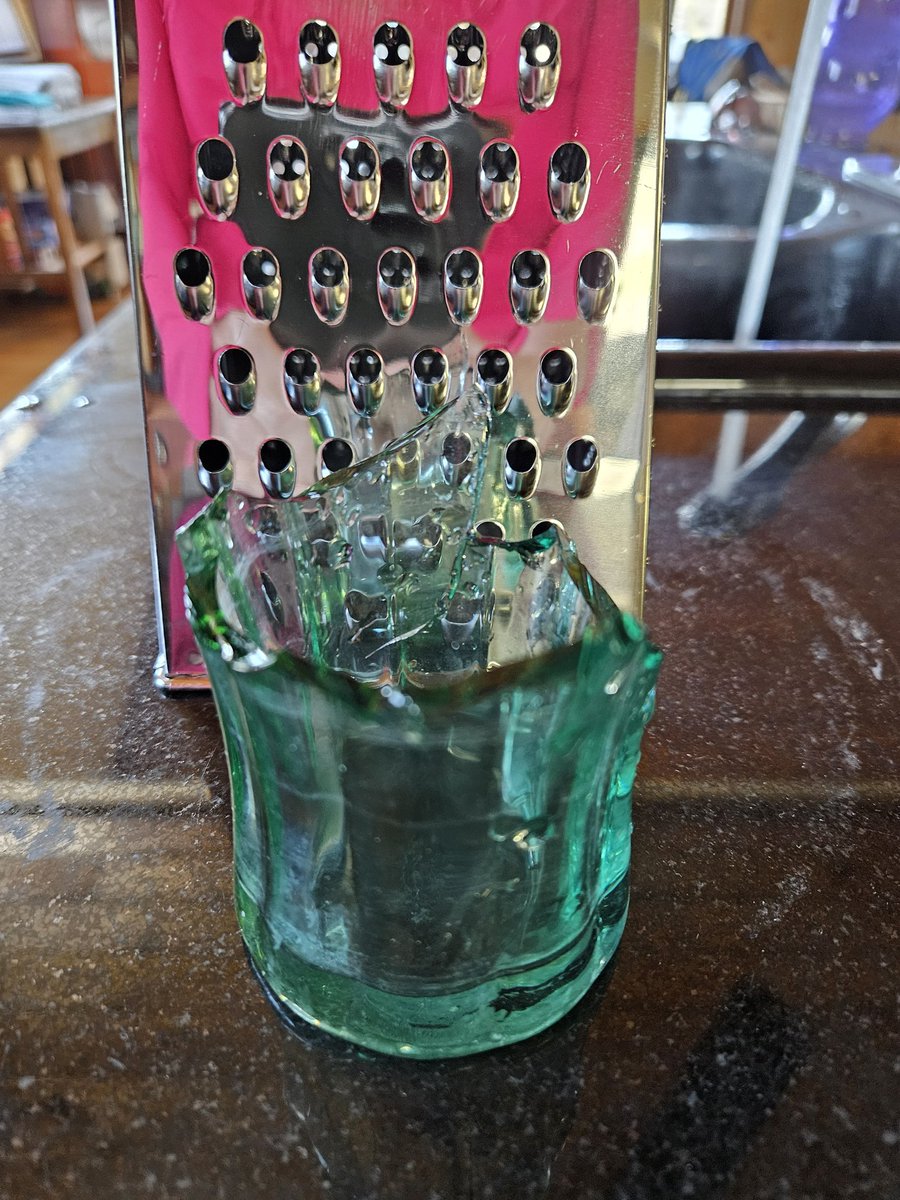 @KochIndustries F.  .uck you Charles Koch. David was the prodigal son. Pretty sure my Dad knew your wife, and I'm coming for your futures... just so ya know. 
If you're wondering what that's a photo of... it's a broken Coke glass in front of a cheese grater. #Symbolism... you