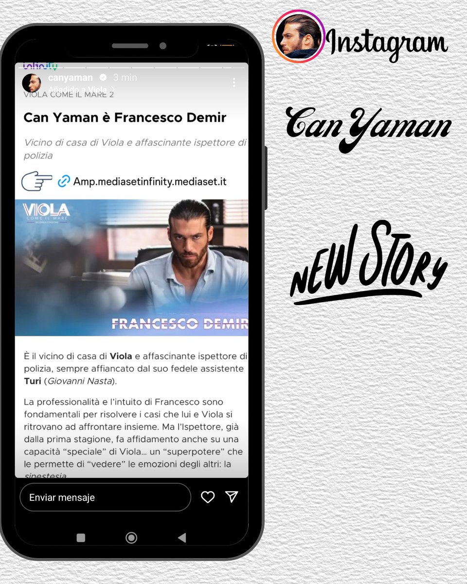Ig stories Can Yaman
#CanYaman #ViolaComeIlMare2 #FrancescoDemir
