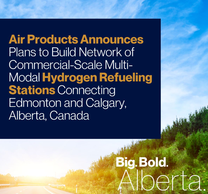 #BREAKING: Congratulations to Air Products on today’s announcement of plans for a permanent network of #hydrogen fueling stations along the route between #Calgary and #Edmonton. #cdnpoli #abpoli #hydrogen #Ottawa @JustinTrudeau @s_guilbeault #Vancouver #Toronto
