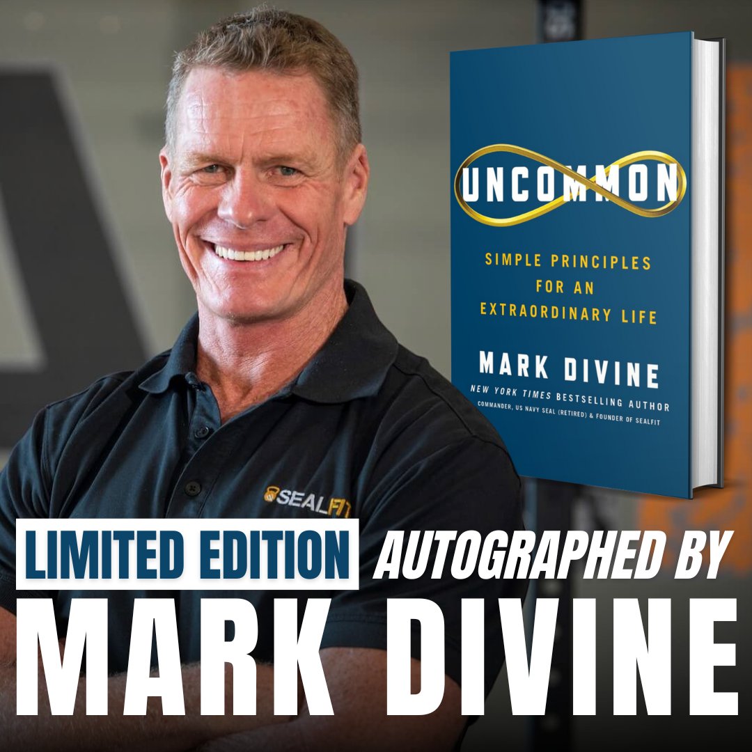 From former Navy SEAL and bestselling author Mark Divine comes 'Uncommon' – an inspirational book following his trademark philosophy that will lead you to the summit of personal development. Get your SIGNED copy today: premierecollectibles.com/uncommon #markdivine #signedcopy