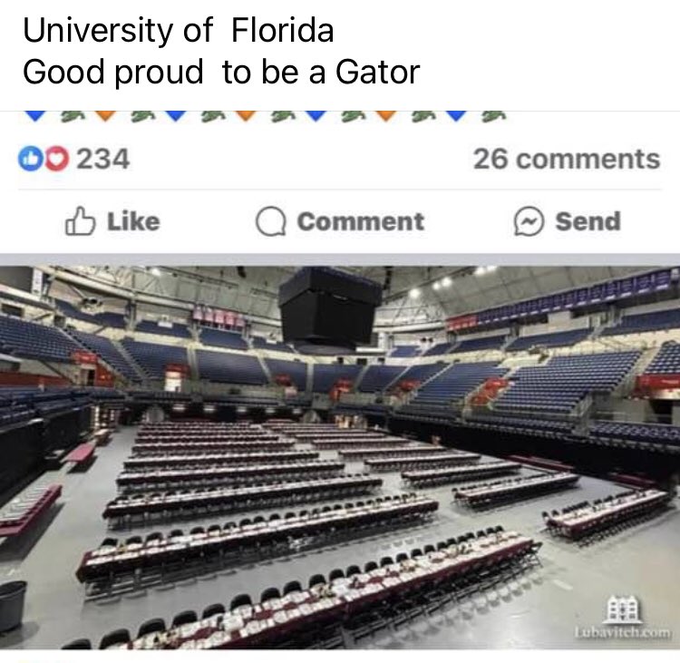 At the O’Dome. Very proud to be a Florida Gator! President Ben Sasse spoke. #GoGators @lion_4_zion @lackboys3