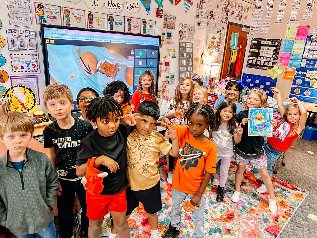 HaileyHedgehogs's tweet photo. Happy Hatch Day, First Grade! 🐣 We loved watching you hatch today, Sunshine! ☀️ 🐣 @Kimwestmal @McGowenES #wearemckinney https://t.co/9qgnO0DFim