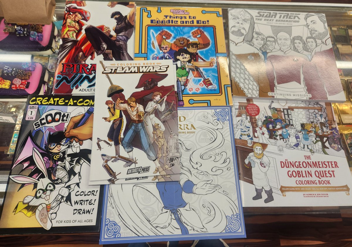 Check out our selection of coloring books!
Just a small part of our art supplies section 

#coloringbook #artsupplies