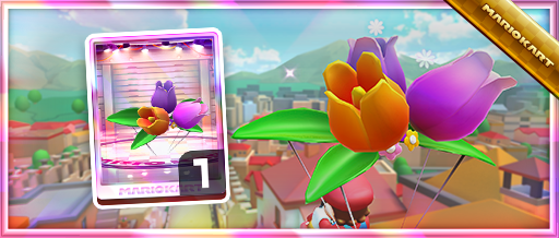 Driver Rosalina (Volendam) is in the Spotlight Shop for the second half of the tour, along with the Flower Kart and the Tulip Corsage glider! #MarioKartTour