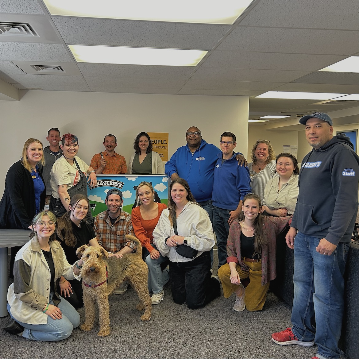 Today, @benjerryct stopped by our Hartford office to celebrate our partnership and the impact that your purchases made to support our racial justice work back in February. Big thanks to @benjerryct and our supporters for helping us kick off this partnership!