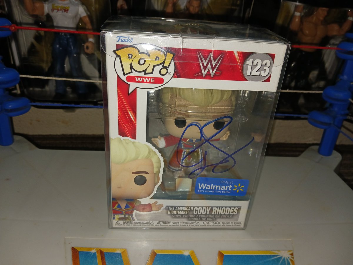 We have been needing this Walmart Exclusive @OriginalFunko Pop Vinyl. Now to have this Signed @CodyRhodes in Our Collection is the Coolest!