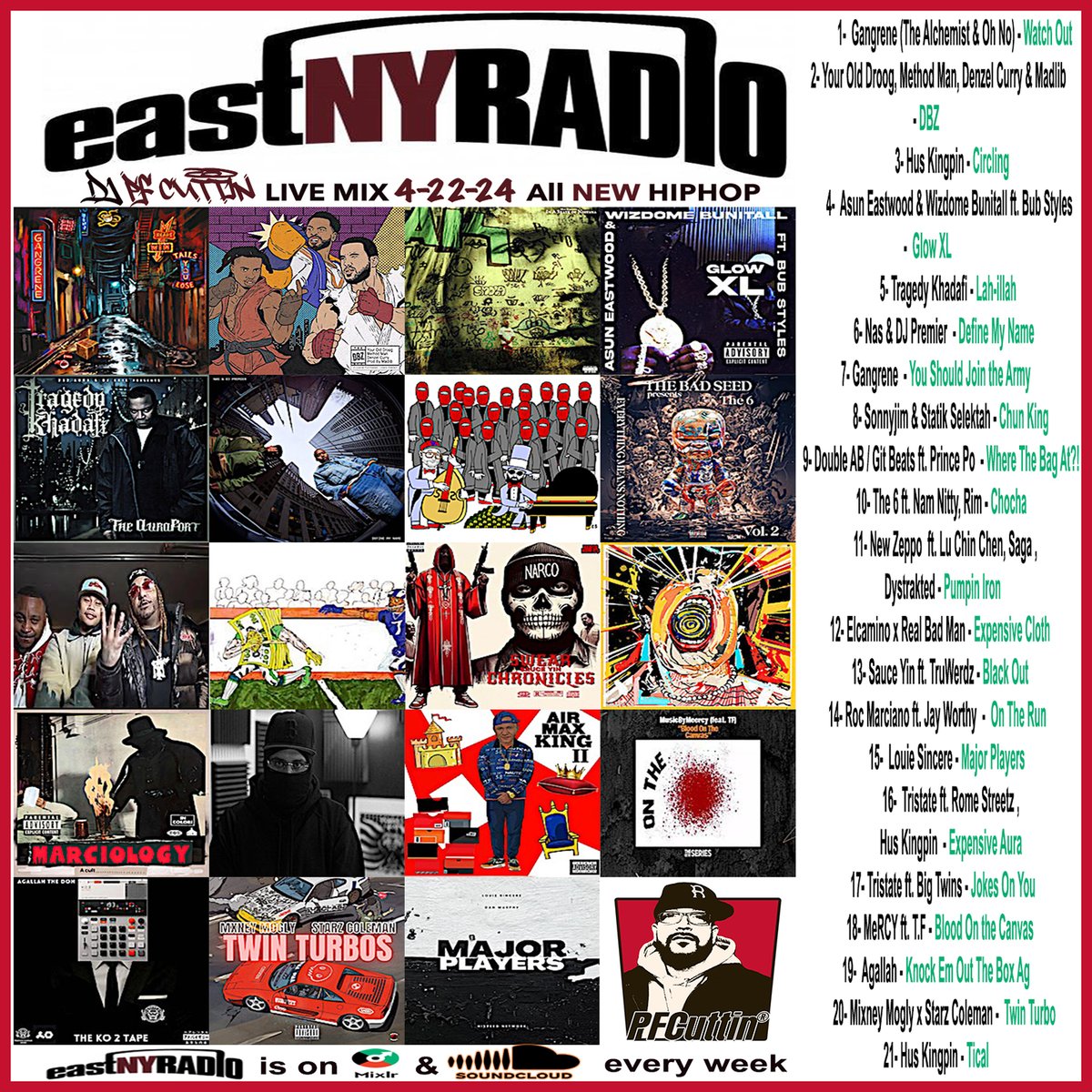 ‘EastNYRadio 4-22-24 mix’ by @PFCUTTIN is on #SoundCloud on.soundcloud.com/hNg7Xbs8cYQP6W…