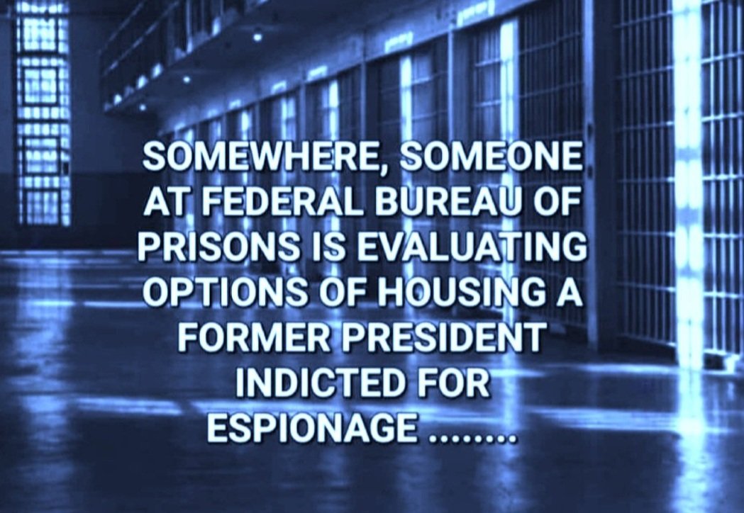 Park a big ol' trailer beside the prison for them. However, when iQ45's convicted of his avalanche of crimes, they should YANK ALL his perqs immediately, Secret Service should be 1st to go. #tRUmputinBelongsInPrison #TrumpTrials