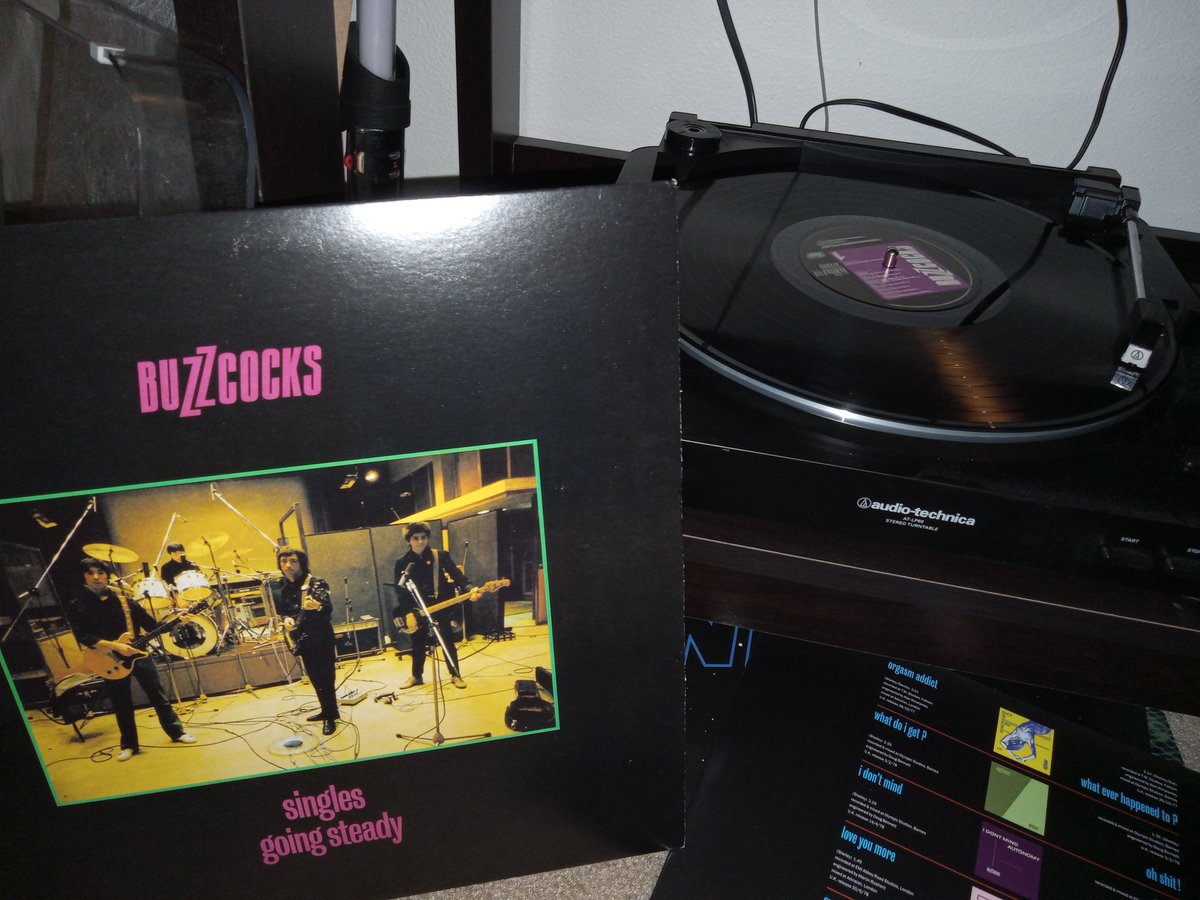A Tuesday night jam: Singles Going Steady by Buzzcocks.
