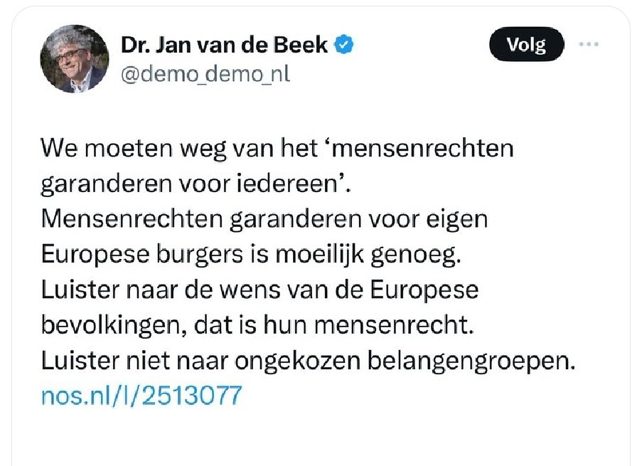 correctietikje's tweet photo. Mag iemand zich dr noemen wanneer hij meent dat #universele #mensenrechten slechts vir Europeanen moeten gelden? #dtv https://t.co/cNZU6zTFG3