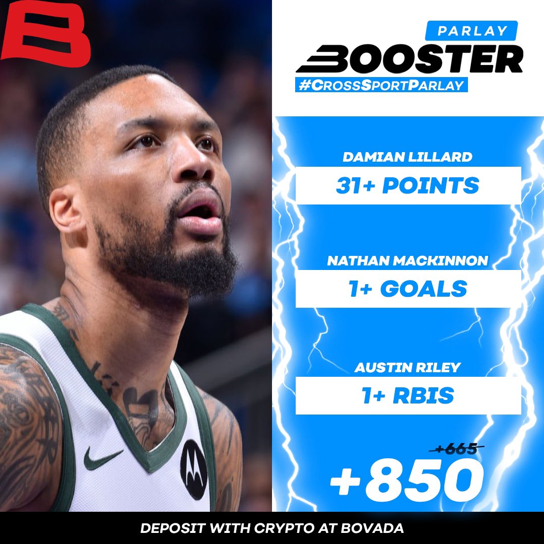 Another #CrossSportParlay Booster! 👀 Will Dame have another big game tonight? 🔥 ✅ or ❌? #NBAPlayoffs #NHLPlayoffs