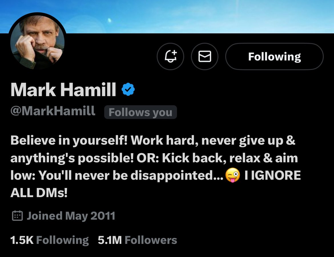 Damn, this was a nice surprise. I appreciate you, @MarkHamill!