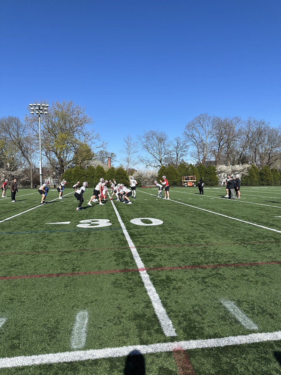 Enjoyed getting to see Brown today! Thank you to <a href="/Coach_RMattison/">Ryan Mattison</a> <a href="/BrownHCPerry/">James Perry '00</a> for having me. Looking forward to seeing you at our spring showcase! <a href="/CoachCDay/">Casey Day</a> <a href="/coachdinofb/">Dan DiNicola</a>