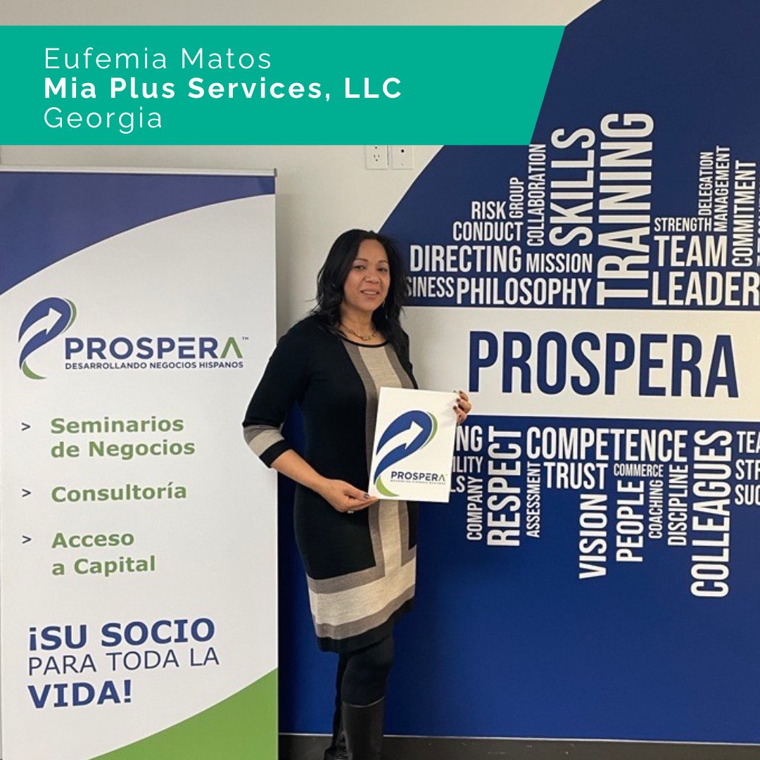 #ClientSpotlight Eufemia Matos is the owner of Mia Plus Professional Services, LLC since 2023. Motivated by a great desire to help others, especially Latino-owned small businesses in Georgia.🤗 Learn more about her entrepreneurial journey on our blog ➡️ buff.ly/3w8j2NW