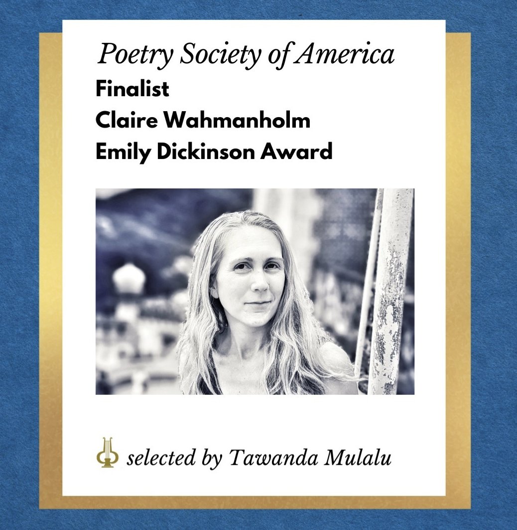 Heyyyyy my poem 'The Problem is Oxygen' was a finalist for the @Poetry_Society's Emily Dickinson Award this cycle! Big thanks to judge @tawandamulalu and congrats to winner Trace Howard DePass ❤️❤️