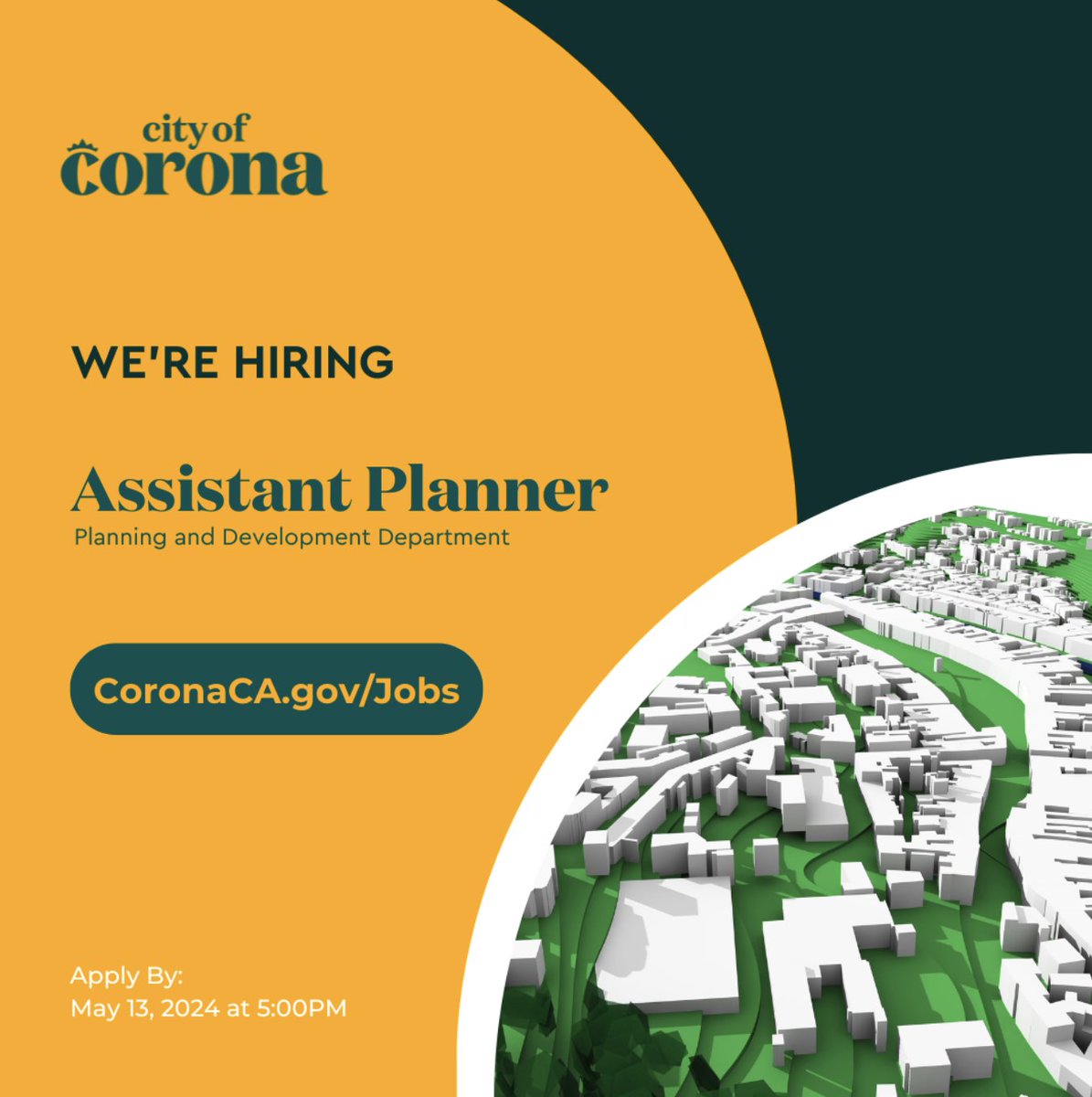 Our Planning and Development Team is hiring a Full-Time Benefited Assistant Planner. Read details + apply online: bit.ly/4aO1eXm