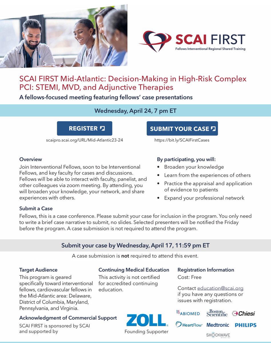 Last reminder for @SCAI and @GPAngioClub hybrid meeting for fellows tomorrow @Mast_Surgical discussing #ComplexPCI @TJHeartFellows @PennCVFellows @TempleCards @LankenauCV @CooperCVFellows @ReVascMed