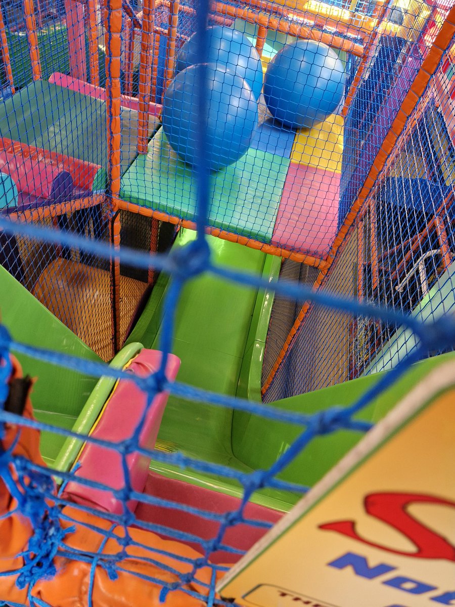 Took Amelia to soft play recently and there was a slide like this that they netted off so no one could use it Environmental story telling