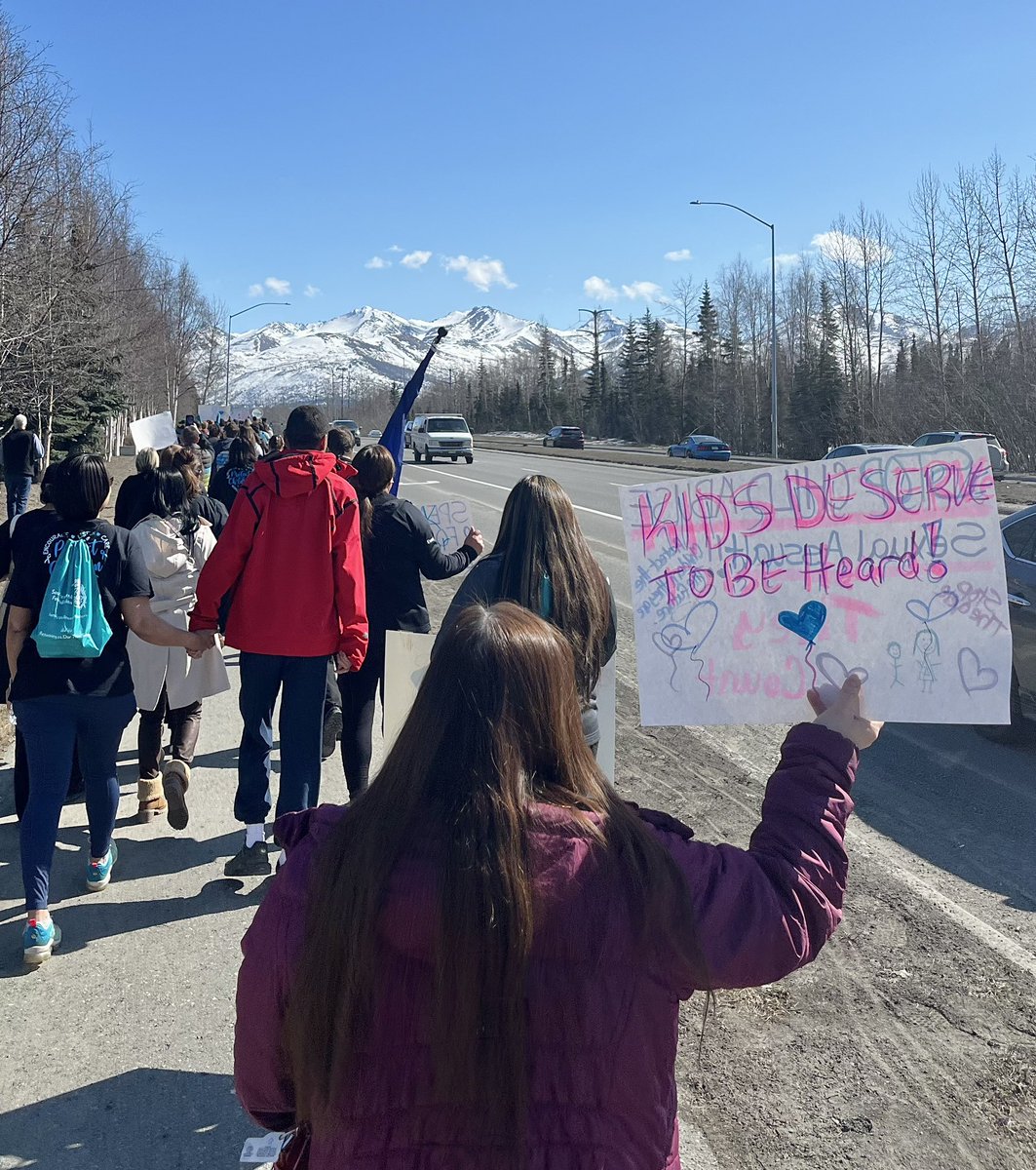 We joined our partners at the @SCFinsider Child Abuse & Sexual Assault Awarness Month observance & walk today. Our MMIP Coordinator Ingrid Goodyear spoke about standing up together to make an impact & reinforced our vow to address violent crime in #Alaska. Thanks for having us!