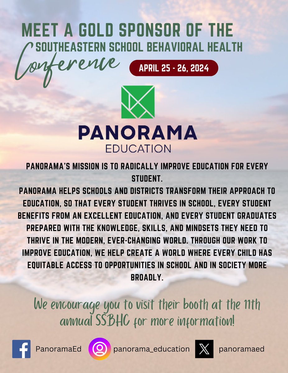 We have multiple tiers of sponsors at #SSBHC2024! Check out a Gold sponsor, @PanoramaEd and be sure to stop by their table when SSBHC kicks off in TWO DAYS See more here panoramaed.com