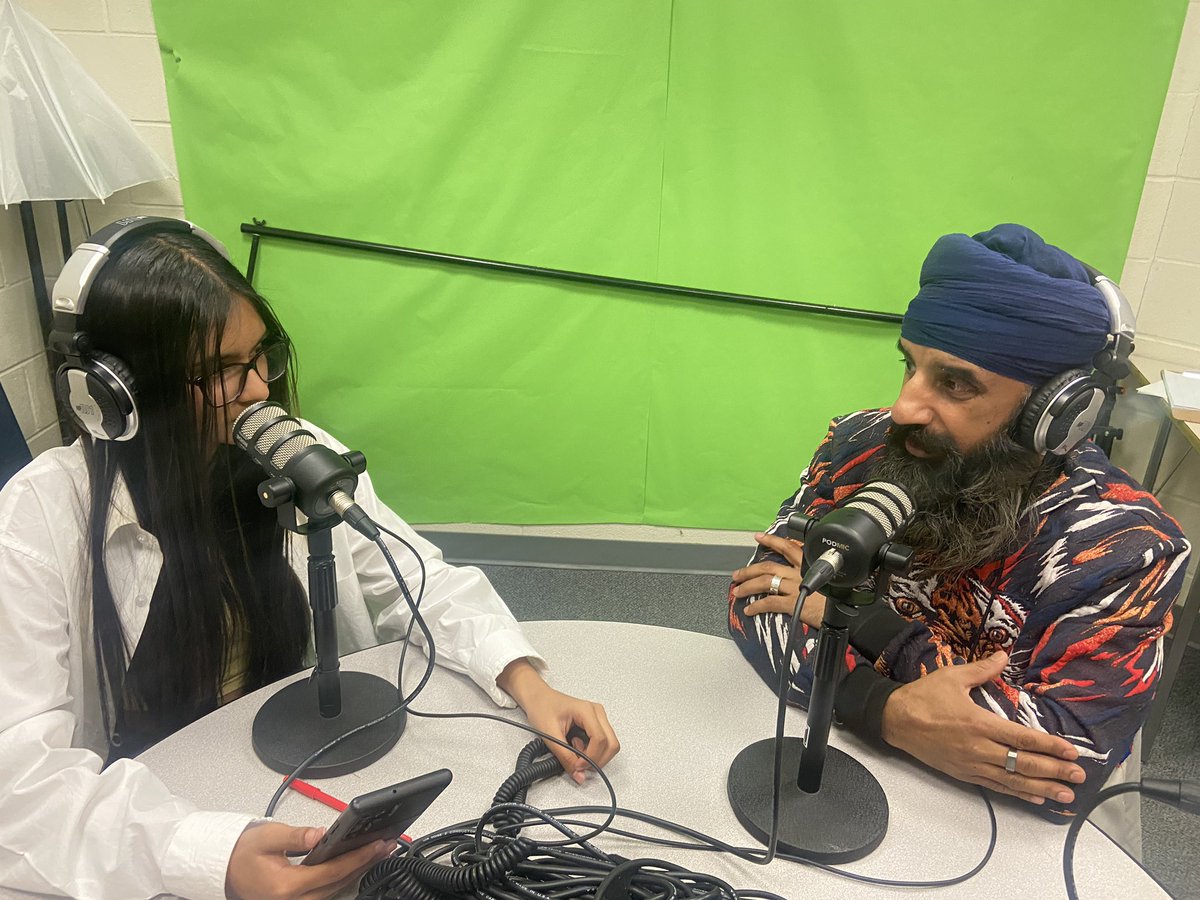 Captured a fantastic conversation between grade 8 student Parijit & boxer/historian Pardeep Nagra today for the Sikh Heritage Month Podcast! It was awesome to hear about his physical, mental & soulful journey inward - the triad! Episode 6 of the SHM Podcast drops this weekend!