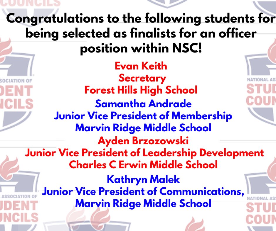 Way to go NC finalists! Watch for voting in a few weeks.