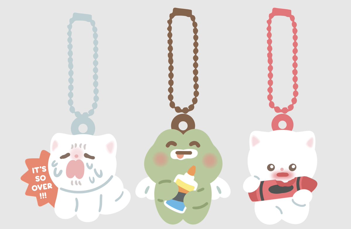 some puffy keychains for gashapon :3