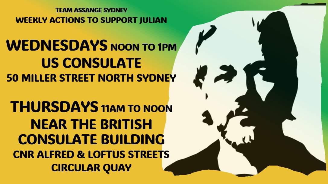 Come along to the weekly US Consulate & British Consulate Building to support Julian Assange in his fight for freedom. @Candles4Assange