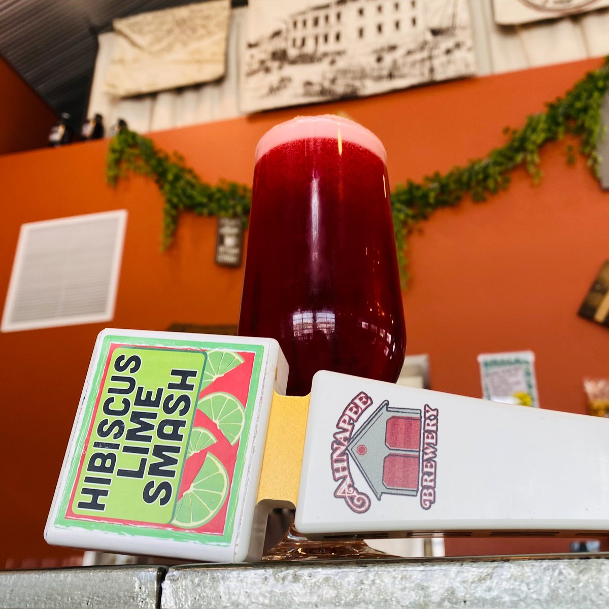 New Sour Ale!! Join us at either Taproom to enjoy our newest brew, Hibiscus Lime Smash! Brewed with lime & hibiscus flower, it gives you a deep red color, tea like aroma & flavor upfront & lime in the finish. Try a pint today! #wibeer #sourbeer
