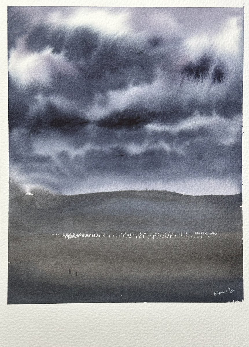 「重い雲の下で」

#watercolor #水彩画 #透明水彩 #旅の詩 #光を運ぶ者