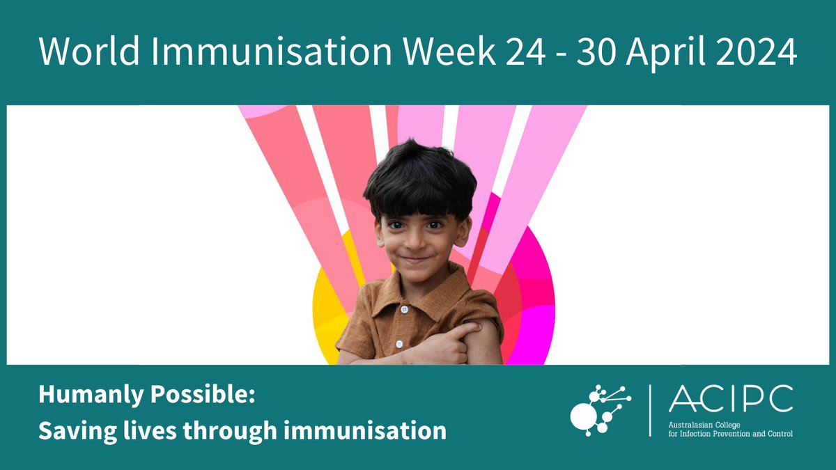 It’s World Immunisation Week 24 to 30 April, highlighting the collective action needed to promote vaccines in protecting people of all ages against disease. View ACIPC's recent influenza immunisation statement here: acipc.org.au/position-state… #WorldImmunisationWeek #ACIPC #IPC