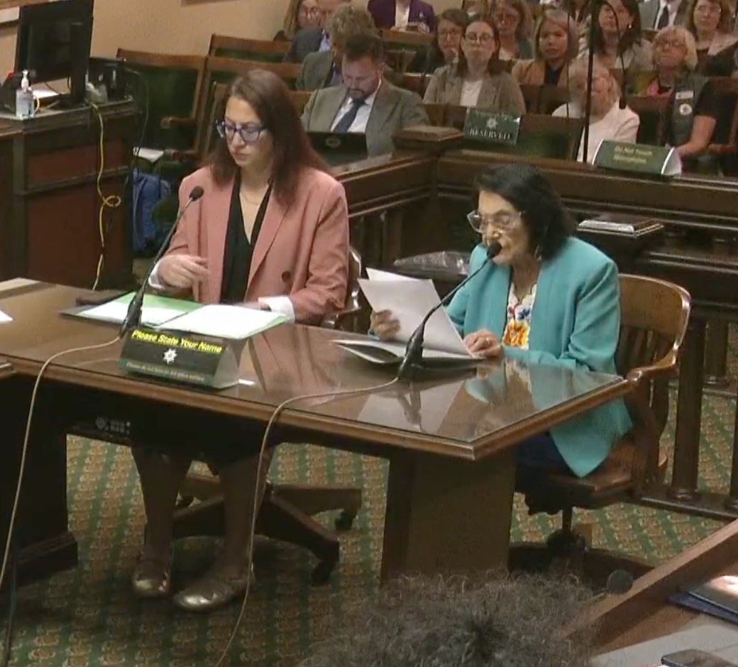 Labor leader @DoloresHuerta and #CAOC Legislative Director Nancy Peverini testified today in support of CAOC supported, Environmental Working Group sponsored, #AB1963 (@laurafriedmanCA) which bans the use of Paraquat (Roundup) in #California.