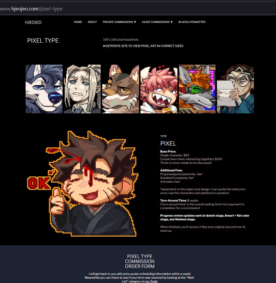 made some changes to my c○mm s¡te! added the pixel type //properly// this time figured this is a lot more ccessible but i did still keep the link to my smaller site where you can view the pixel art at the correct size