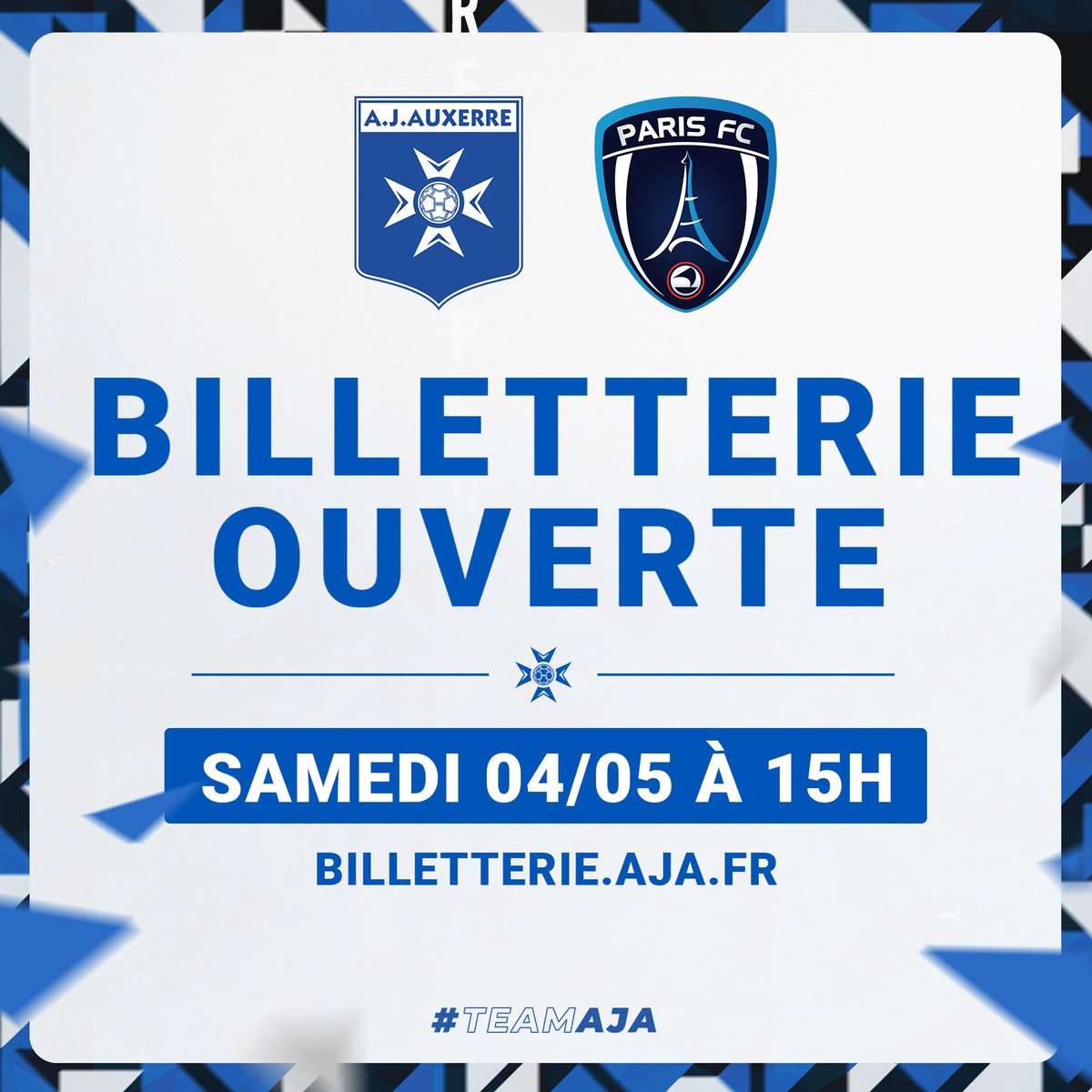 2⃣ bonnes nouvelles pour commencer la journée 😃 🚍 Le déplacement à Dunkerque est ouvert aux non-abonnés (contremarque à 5€, transport offert) 🎟️ La billetterie pour la réception du Paris FC est aussi ouverte à tous ℹ️ Toutes les infos sur billetterie.aja.fr #TeamAJA