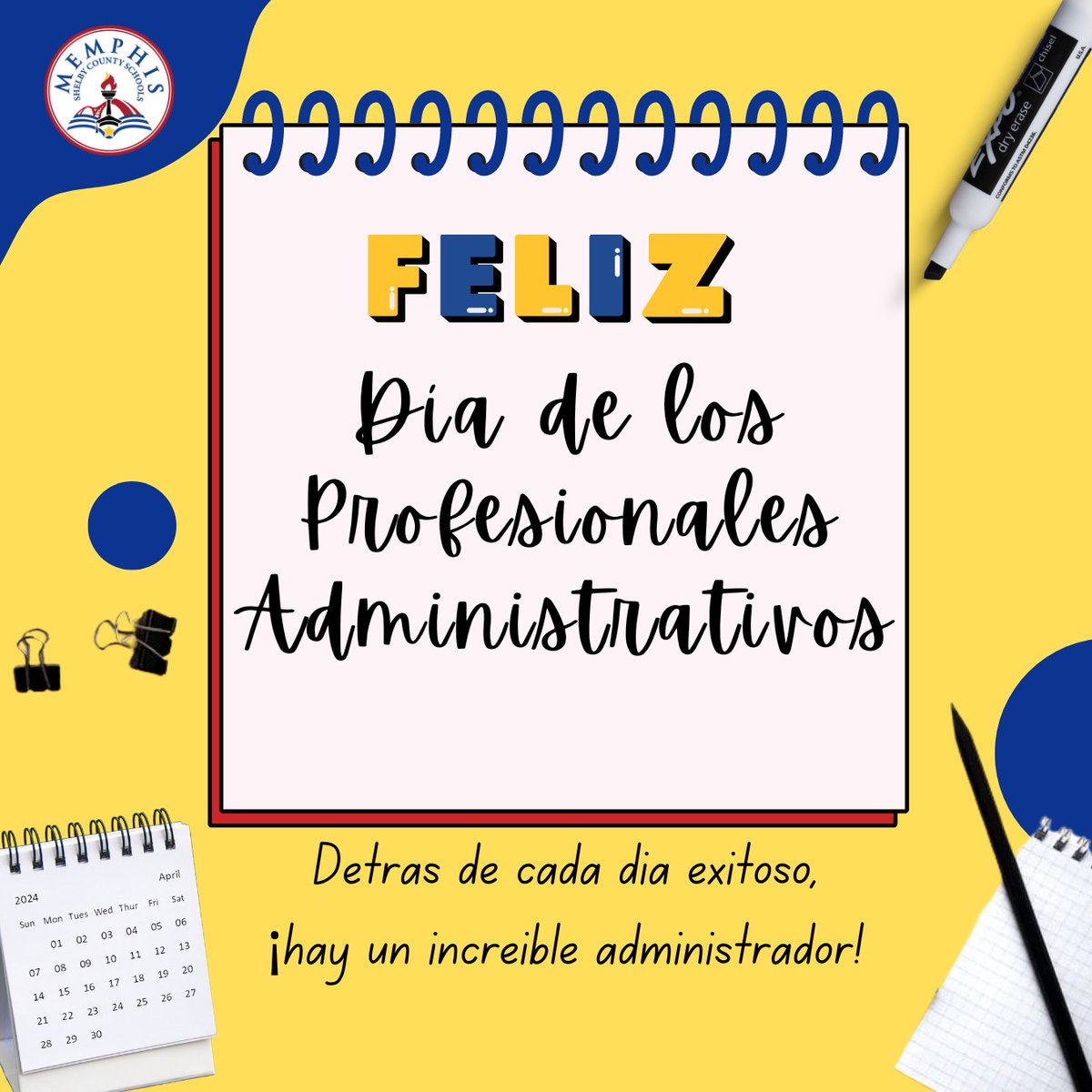 🌟Happy Administrative Professionals Day!🌟 Today, we celebrate the incredible staff who keep our offices & schools running smoothly. You ensure everything runs like clockwork, from organizing meetings to managing schedules & more. Thank you for your hard work & commitment. 🙌❤️