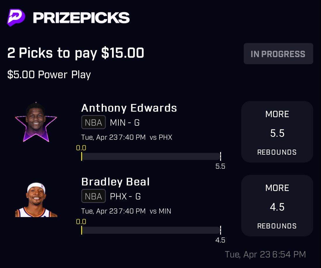 Check out #NBA @PrizePicks entry using this link: Use code “five” to double your initial deposit up to $100 prizepicks.onelink.me/gCQS/shareEntr…