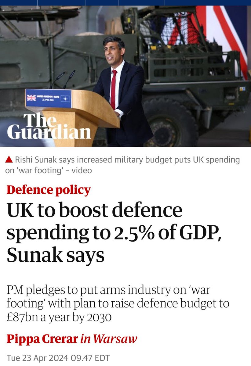 Rishi Sunak and the Tories steal yet another Labour plan. This is why Labour doesn't reveal too much before an election.  #MilitarySpending #RishiSunak #KeirStarmer