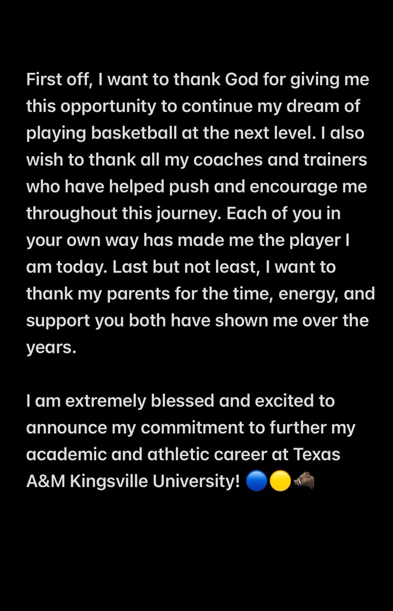 I’m grateful and excited to announce that I will be continuing my academic and athletic career at @Javelina_WBB ! Looking forward to next season!